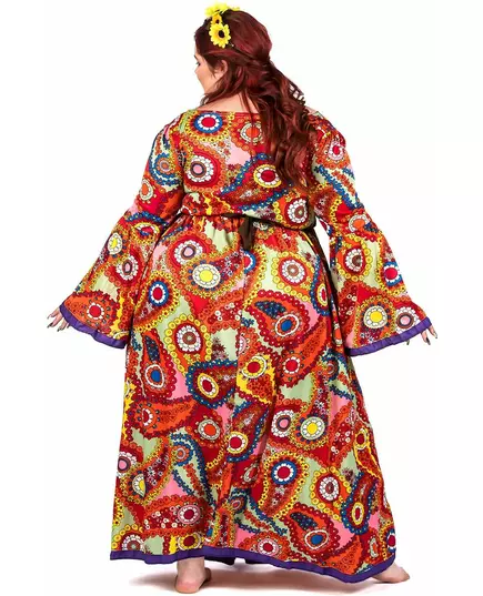 Plus size hippie šaty kostým pro ženy, Velikost: XXX-Large, image 3