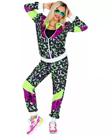 Teplákový kostým s neonovým leopardím potiskem – plus size, Velikost: X-Large, image 3