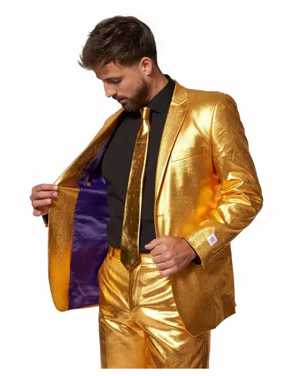 Mr. Groovy Gold pánský kostým Opposuits, Velikost: Medium (EU 48-50), image 4