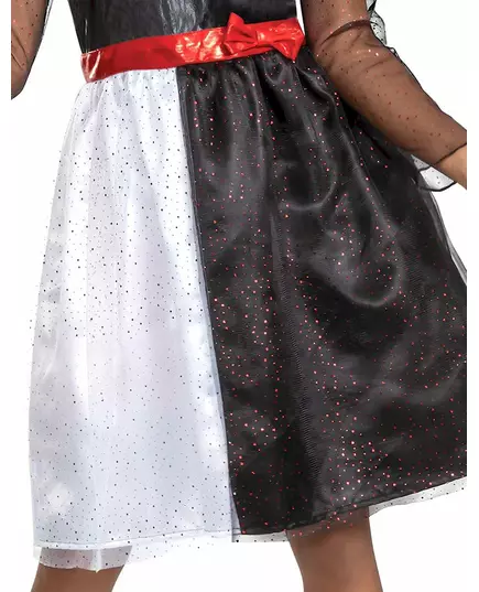 Klasický kostým Cruella pro dívky, Velikost: 5-6 let (109 - 126 cm), image 3