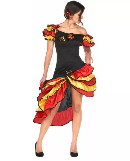 Kostým flamenco tanečnice pro ženy, Velikost: Medium/Large, image 4