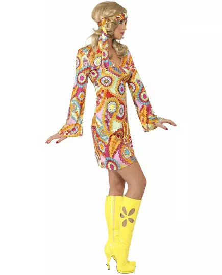 Hippie kostým s barevnými vzory pro ženy, Velikost: Large, image 4