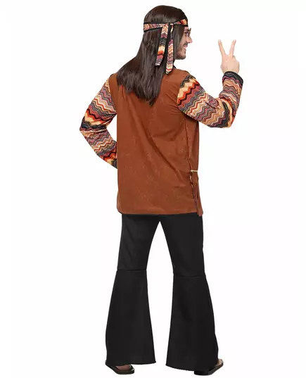 Přírodní hippie kostým pro muže, Velikost: Large, image 4