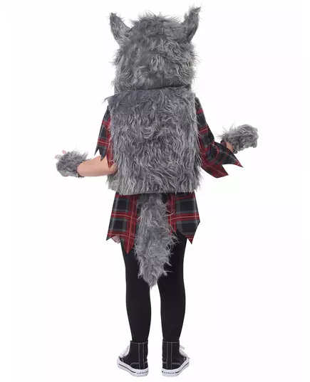 Deluxe šedý vlkodlačí kostým pro dívky, Velikost: 4-6 let (116 cm), image 4