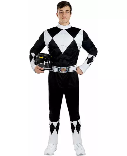 Kostým černého Power Rangera pro dospělé, Velikost: X-Large, image 3