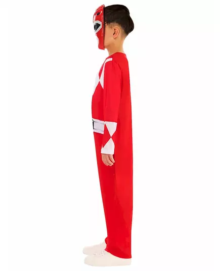 Klasický červený Power Ranger kostým pro děti, Velikost: 7-8 let (122 to 128 cm), image 3