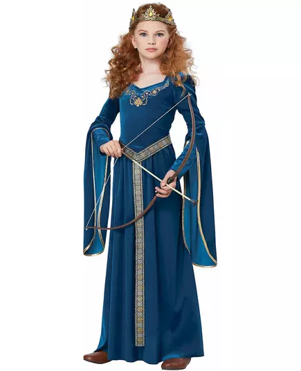Luxusní sametový středověký princeznovský kostým pro dívky, Velikost: 12-14 let (155 cm), image 4