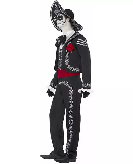 Mexický kostým kostlivce pro muže, Day of the Dead, Velikost: Large, image 4