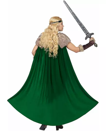 Dámský vikingský kožešinový kostým s pláštěm, Velikost: Medium, image 4