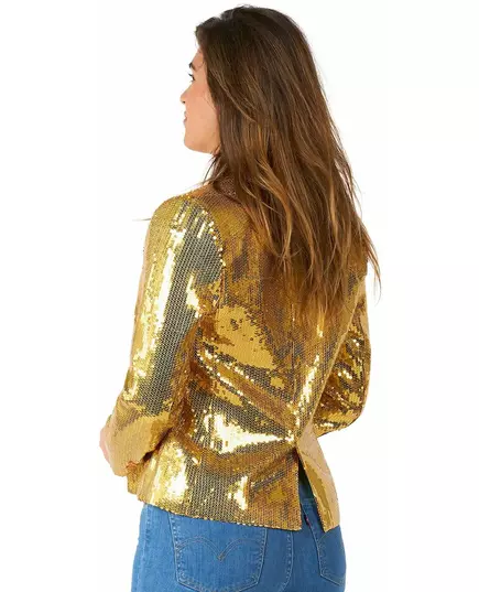 Dámské zlaté flitrové sako Suitmeister, Velikost: Medium (EU 40-42), image 3
