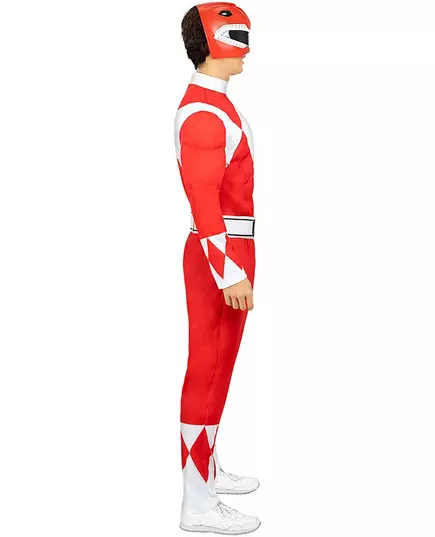 Červený Power Ranger kostým pro dospělé, Velikost: X-Large, image 4