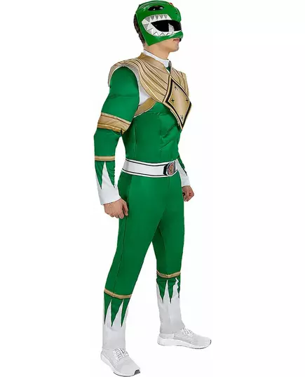 Zelený Power Ranger kostým pro dospělé, Velikost: X-Large, image 4