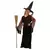 Černý čarodějnický kostým pro dívky Halloween, Velikost: 7-9 let (120-130 cm)