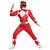 Dětský kostým Power Rangers – červený se svaly, Velikost: 10–12 let(137–149 cm)