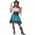 Dámský modrý károvaný cowgirl kostým, Velikost: Medium/Large