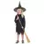 Černý čarodějnický kostým pro dívky Halloween, Velikost: 10-12 let (130-140 cm)