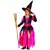 Růžový čarodějnický kostým pro dívky Halloween, Velikost: 10-12 let (130-140 cm)