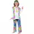 Hippie kostým s třásňovou vestou pro dívky, Velikost: 10-12 let (130-140 cm)