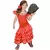 Kostým flamenco tanečnice s bílými puntíky (červený) pro dívky, Velikost: 7-9 let (120-130 cm)