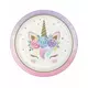 8 papírových talířů White Fairy Unicorn 23 cm