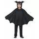 Kostým černé netopýří pláštěnky pro děti Halloween, Velikost: 4-6 let (115/128 cm)