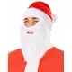 Vánoční Santa čepice s vousy pro dospělé
