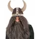Měkká hnědá vikingská helma pro dospělé