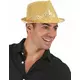 Zlatý flitrovaný borsalino klobouk pro dospělé