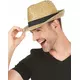 Slaměný borsalino klobouk s černou stuhou pro dospělé