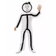 Dětský kostým Stickman Mask, Velikost: 3-4 let(92-104 cm)