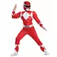 Dětský kostým Power Rangers – červený se svaly, Velikost: 10–12 let(137–149 cm)