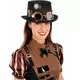 Plstěný steampunkový cylindr s brýlemi pro dospělé