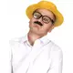 Žlutý slaměný klobouk boater