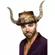 Voodoo klobouk s rohy a peřím pro dospělé