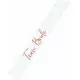 Saténová šerpa „Team bride“ bílá a rose gold 75 cm