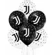 12 černo-bílých latexových balónků Juventus 30 cm