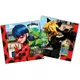20 papírových ubrousků Miraculous Ladybug 33 × 33 cm
