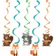 5 spirálových závěsů Forest Animal 76 a 99 cm
