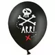 6 černých latexových balónků Pirate Party 30 cm