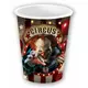 6 papírových kelímků Halloween klaun 240 ml