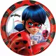 8 papírových talířů Miraculous Ladybug 23 cm