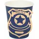 8 papírových kelímků policie navy/zlatá 255 ml
