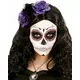 Fialovo-černá květinová čelenka pro ženy, Day of the Dead