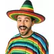 Vícebarevné mexické sombrero s černým lemem a špičkou pro dospělé