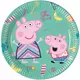 8 malých papírových talířů Peppa Pig 20 cm