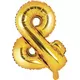 Fóliový balónek zlatý symbol & 35 cm