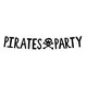 Černá kartonová girlanda Pirates Party 14 cm × 1 m