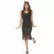 Dámský kostým černých charlestonových šatů – plus size