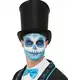 Sada líčení a tetování Dia de los Muertos modrá pro dospělé