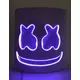 Fialová LED marshmallow DJ maska pro dospělé